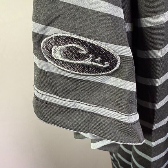 Drake Performance Stretch Polo, Black and Gray Striped, Sz XL, Golf Shirt 2/$25 - Picture 5 of 11